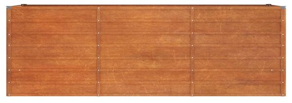 Rozsda színű corten acél kerti magaságyás 240 x 80 x 77 cm