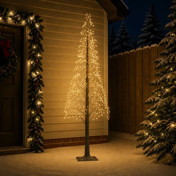 Karácsonyi csillagfény Barna 240 cm Műanyag 688 LED