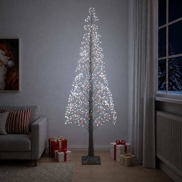 Karácsonyi csillagfény Barna 240 cm Műanyag 688 LED