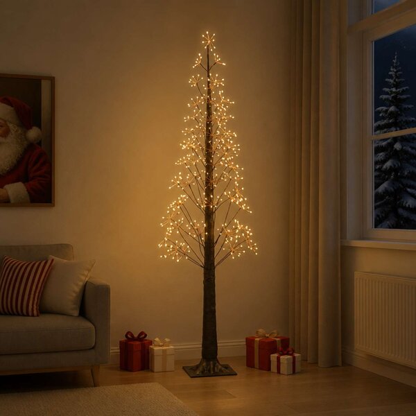 Karácsonyi csillagfény Barna 17 x 17 x 180 cm Műanyag 432 LED