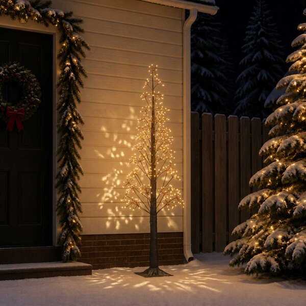 Karácsonyi csillagfény Barna 17 x 17 x 180 cm Műanyag 432 LED
