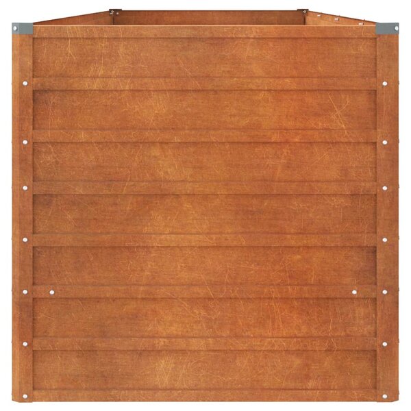 Rozsda színű corten acél kerti magaságyás 320 x 80 x 77 cm