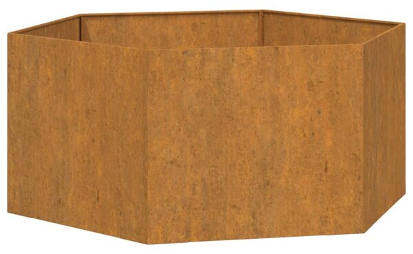 Rozsda színű corten acél növénytartó 90 x 90 x 45 cm