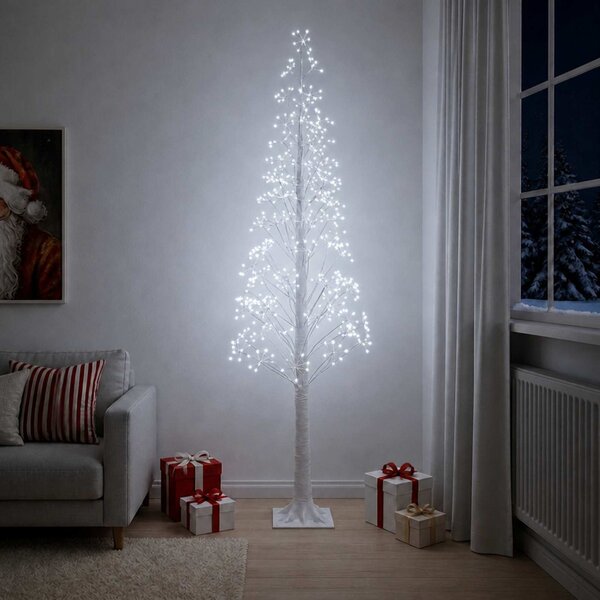 Karácsonyi csillagfény Fehér 25 x 25 x 240 cm Műanyag 688 LED