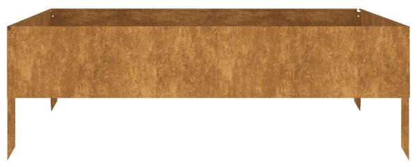 Corten acél kerti magaságyás 100x100x33,5 cm