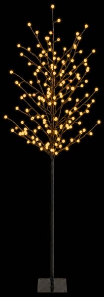 LED-es gömb karácsonyfa Fekete 180 cm Acél 220 LED