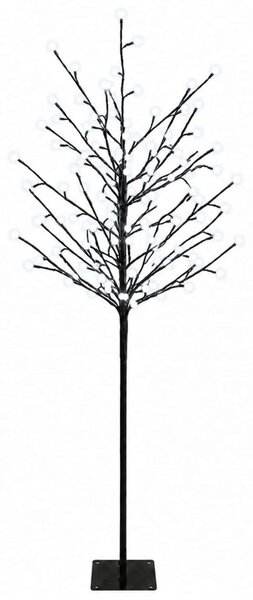 LED-es gömb karácsonyfa Fekete 18 x 18 x 120 cm Acél 150 LED