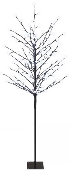 LED-es gömb karácsonyfa Fekete 150 cm Acél 185 LED