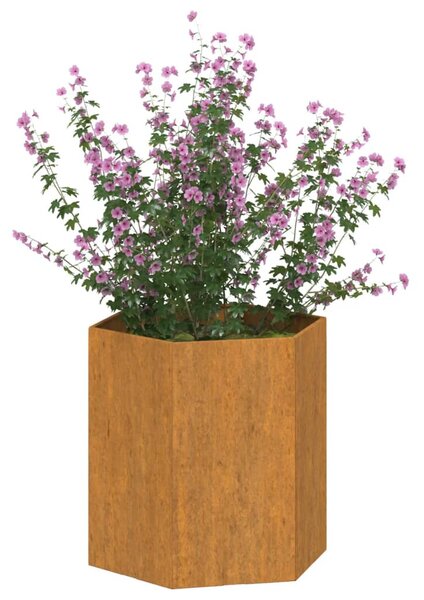 Rozsda színű corten acél növénytartó 40 x 40 x 45 cm
