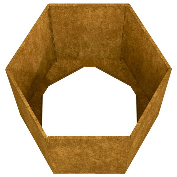 Rozsda színű corten acél növénytartó 40 x 40 x 45 cm