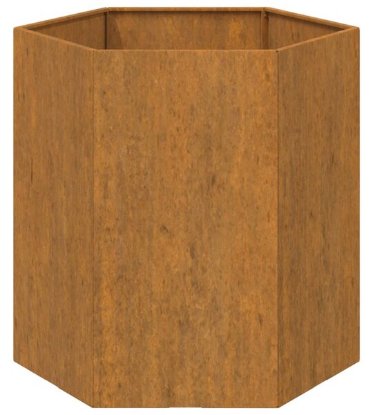 Rozsda színű corten acél növénytartó 40 x 40 x 45 cm