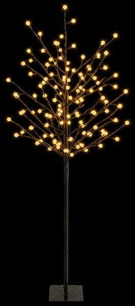 LED-es gömb karácsonyfa Fekete 18 x 18 x 120 cm Acél 150 LED