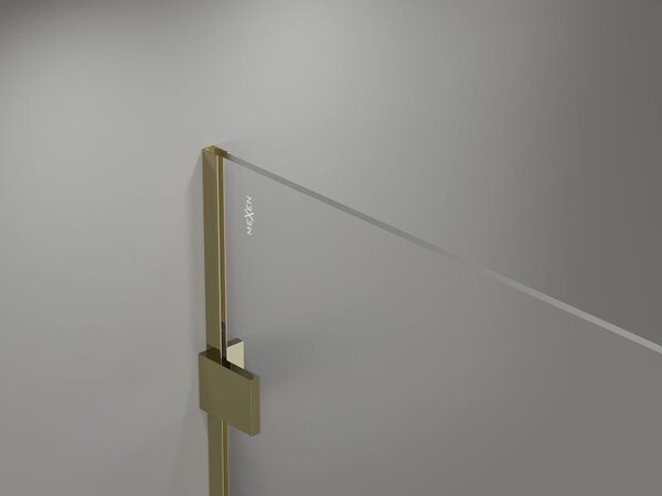 Mexen Lunar zuhanyfal Walk-in jobb 60 x 200 cm, átlátszó 8 mm, arany - 830-060-000-50-00-P