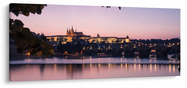 A Prágai vár és a Moldva képe (120x50 cm)