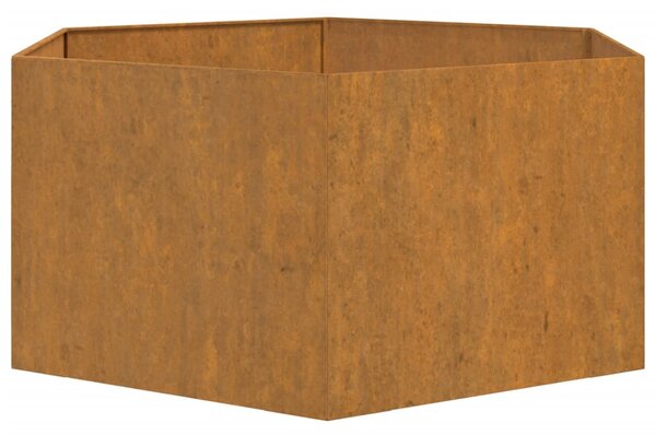 Rozsda színű corten acél növénytartó 90 x 90 x 45 cm