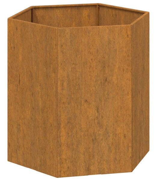 Rozsda színű corten acél növénytartó 40 x 40 x 45 cm