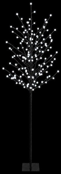 LED-es gömb karácsonyfa Fekete 180 cm Acél 220 LED