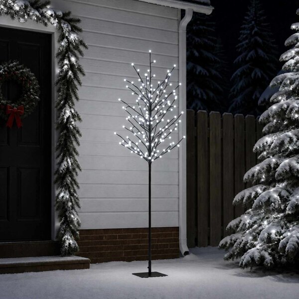 LED-es gömb karácsonyfa Fekete 180 cm Acél 220 LED