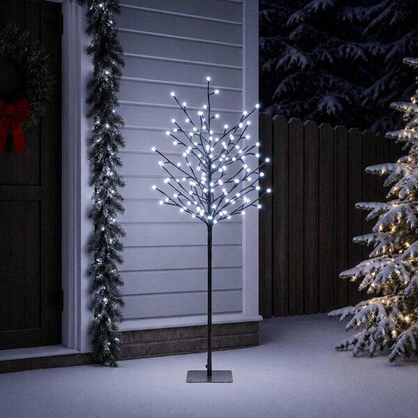 LED-es gömb karácsonyfa Fekete 18 x 18 x 120 cm Acél 150 LED