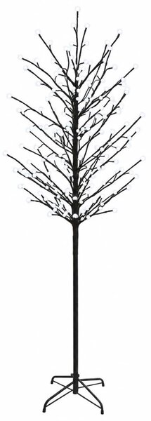 LED-es gömb karácsonyfa Fekete 47 x 210 cm Acél 250 LED