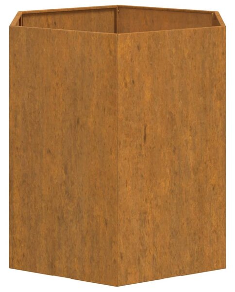 Rozsda színű corten acél növénytartó 40 x 40 x 45 cm