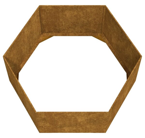 Rozsda színű corten acél növénytartó 90 x 90 x 45 cm