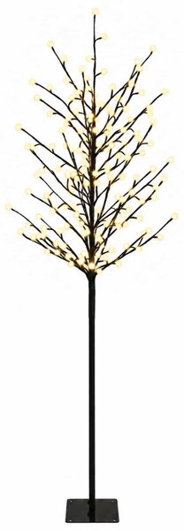 LED-es gömb karácsonyfa Fekete 180 cm Acél 220 LED
