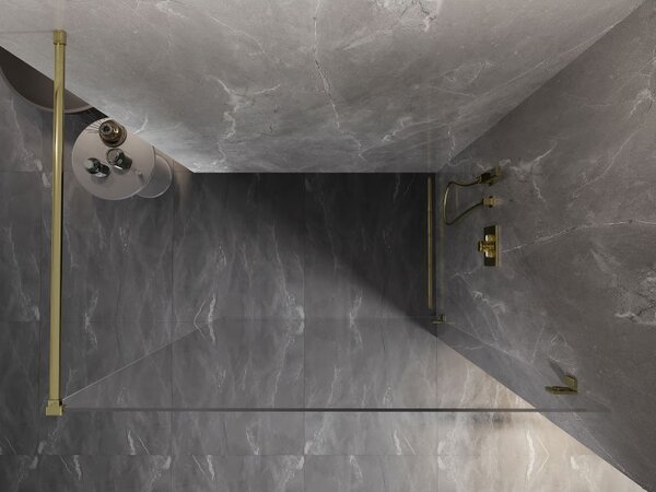 Mexen Lunar zuhanyfal Walk-in jobb 60 x 200 cm, átlátszó 8 mm, arany - 830-060-000-50-00-P
