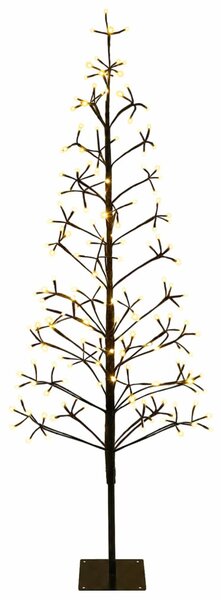 LED-es karácsonyfa Fekete 150 cm Acél 164 LED