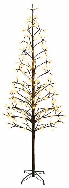 LED-es karácsonyfa Fekete 47 x 210 cm Acél 228 LED