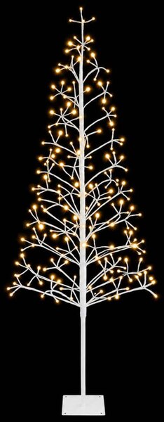 LED-es karácsonyfa Fehér 20 x 20 x 180 cm Acél 196 LED