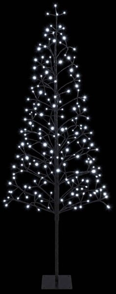LED-es karácsonyfa Fekete 180 cm Acél 196 LED