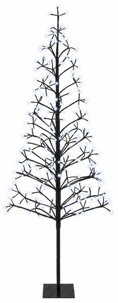 LED-es karácsonyfa Fekete 180 cm Acél 196 LED