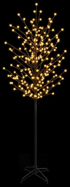 LED-es gömb karácsonyfa Fekete 210 cm Acél 250 LED
