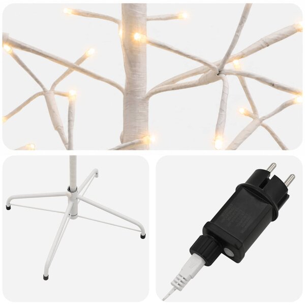 LED-es karácsonyfa Fehér 210 cm Acél 228 LED