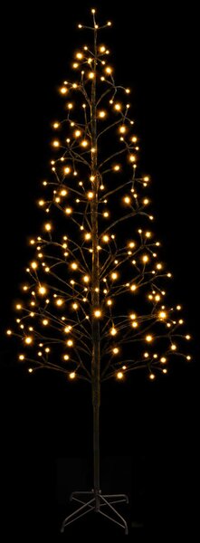 LED-es karácsonyfa Fekete 47 x 210 cm Acél 228 LED