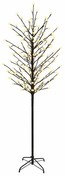 LED-es gömb karácsonyfa Fekete 210 cm Acél 250 LED