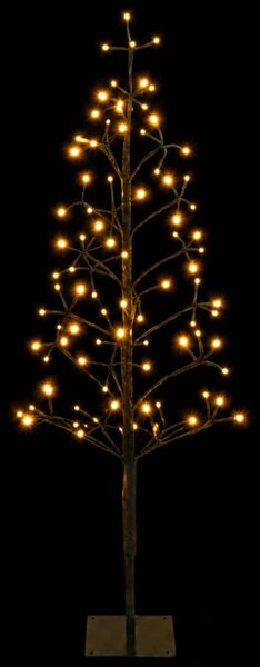 LED-es karácsonyfa Fekete 18 x 18 x 120 cm Acél 140 LED