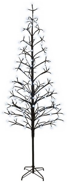 LED-es karácsonyfa Fekete 47 x 210 cm Acél 228 LED