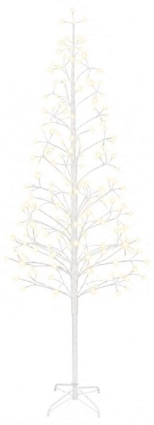 LED-es karácsonyfa Fehér 210 cm Acél 228 LED
