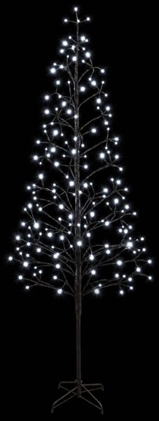 LED-es karácsonyfa Fekete 47 x 210 cm Acél 228 LED