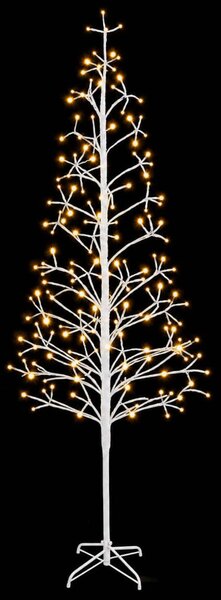 LED-es karácsonyfa Fehér 210 cm Acél 228 LED