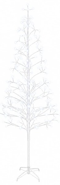 LED-es karácsonyfa Fehér 47 x 210 cm Acél 228 LED