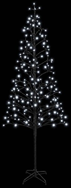 LED-es karácsonyfa Fekete 47 x 240 cm Acél 268 LED