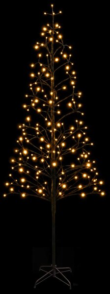 LED-es karácsonyfa Fekete 240 cm Acél 268 LED