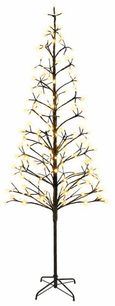 LED-es karácsonyfa Fekete 240 cm Acél 268 LED