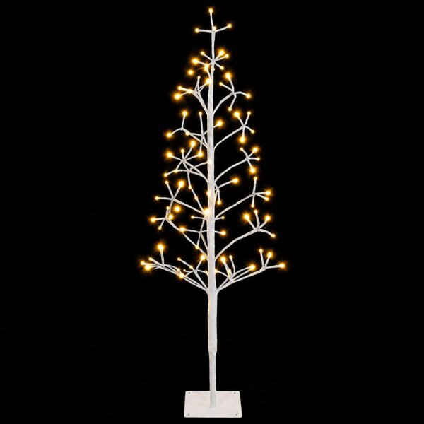 LED-es karácsonyfa Fehér 18 x 18 x 120 cm Acél 140 LED