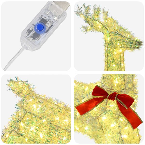3D karácsonyi rénszarvas LOVIISA 140 LED Meleg fehér