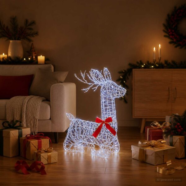 3D karácsonyi rénszarvas LOVIISA 280 LED Hideg fehér