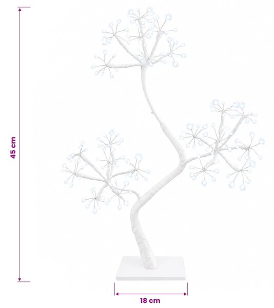 S-alakú LED-es karácsonyfa 2 db Fehér 18 x 18 x 45 cm Acél